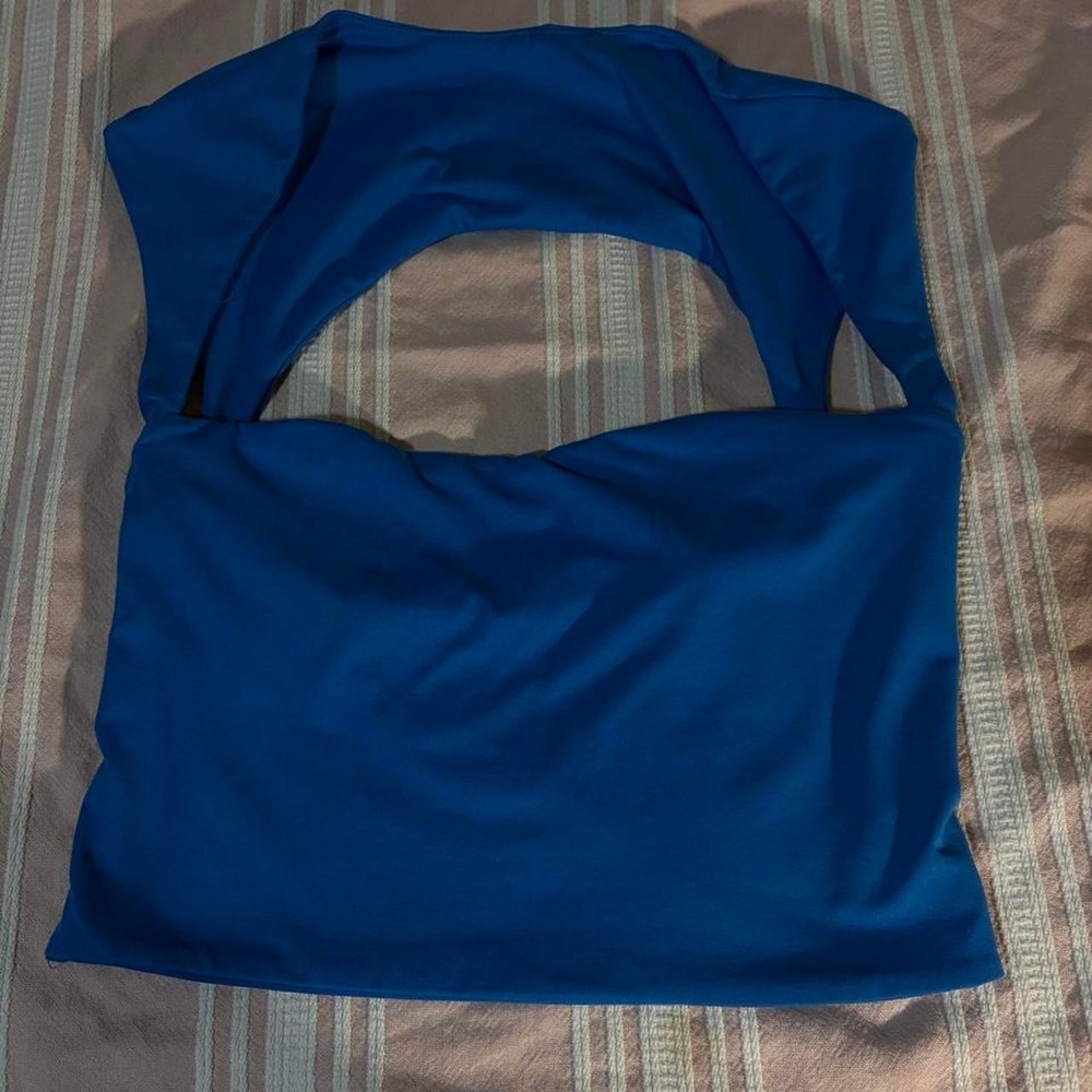 Blue Crop Top